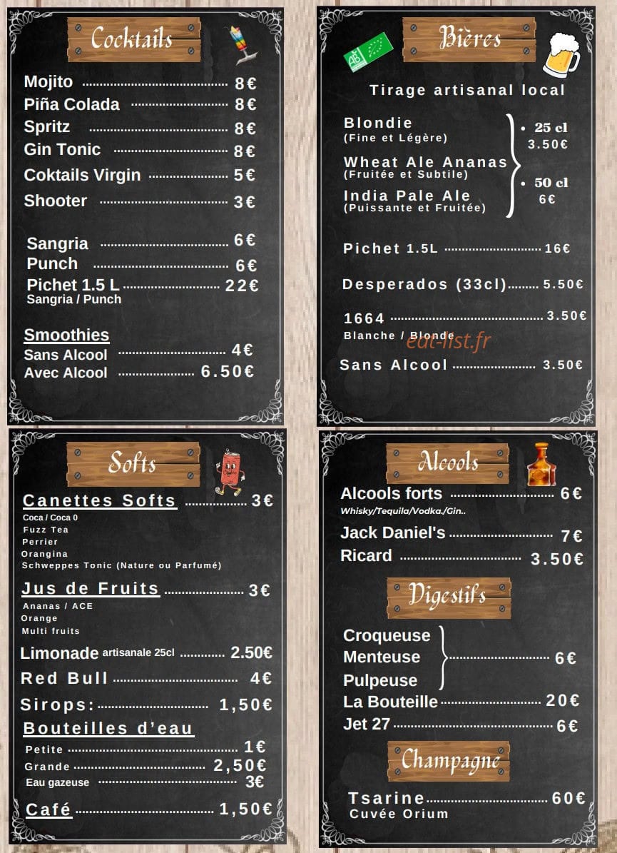 Guinguette La Java — carte page 4