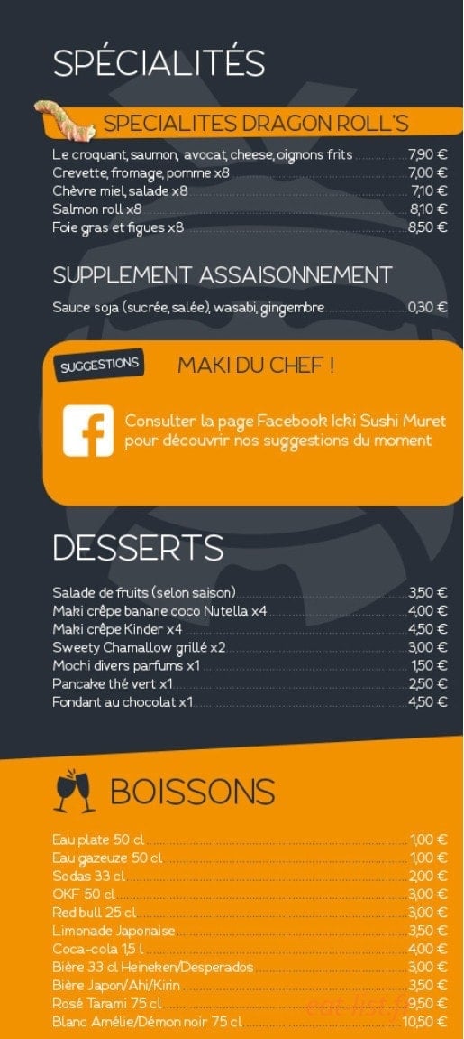 Icki Sushi — carte page 4