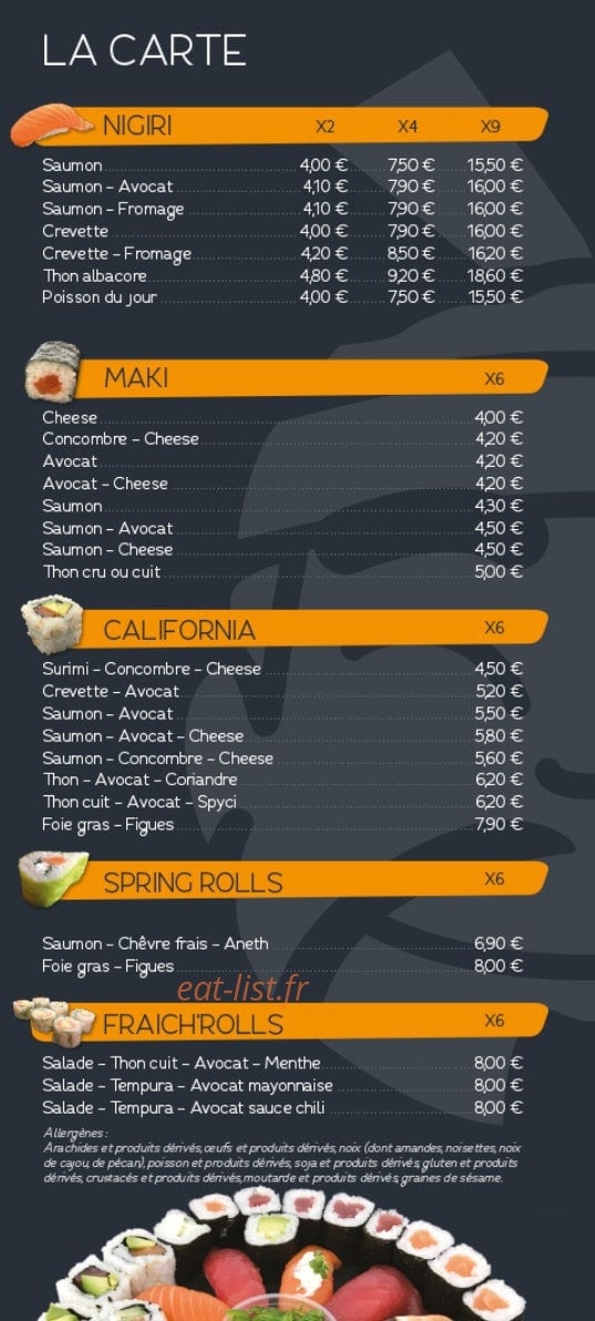 Icki Sushi — carte page 2