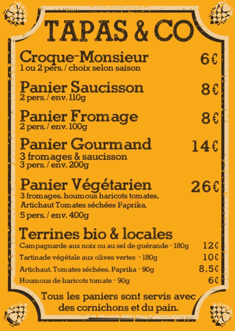 Le Comptoir des Veilleurs — carte page 1