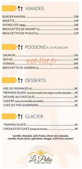Le Patio — carte page 2