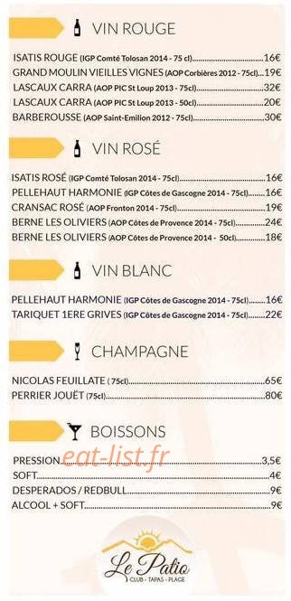 Le Patio — carte page 3