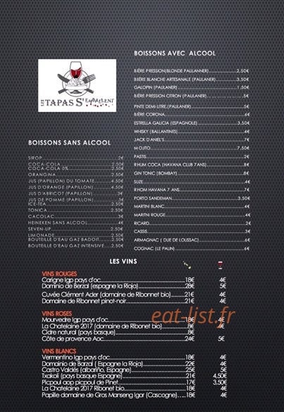 Les tapas s'emballent — carte page 2