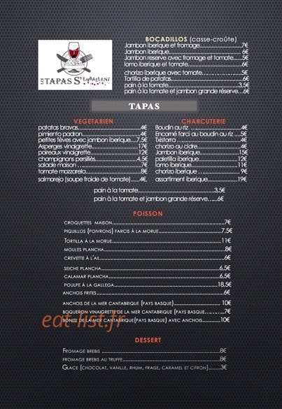 Les tapas s'emballent — carte page 1