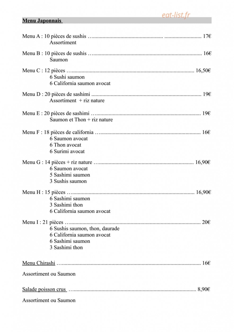 Phayathai — carte page 3