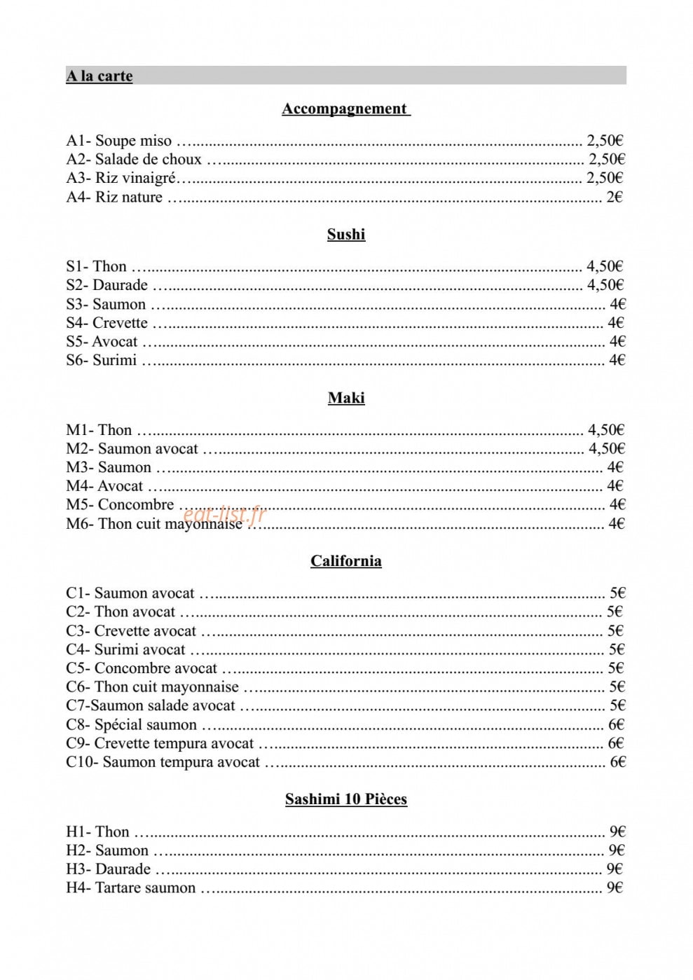 Phayathai — carte page 4