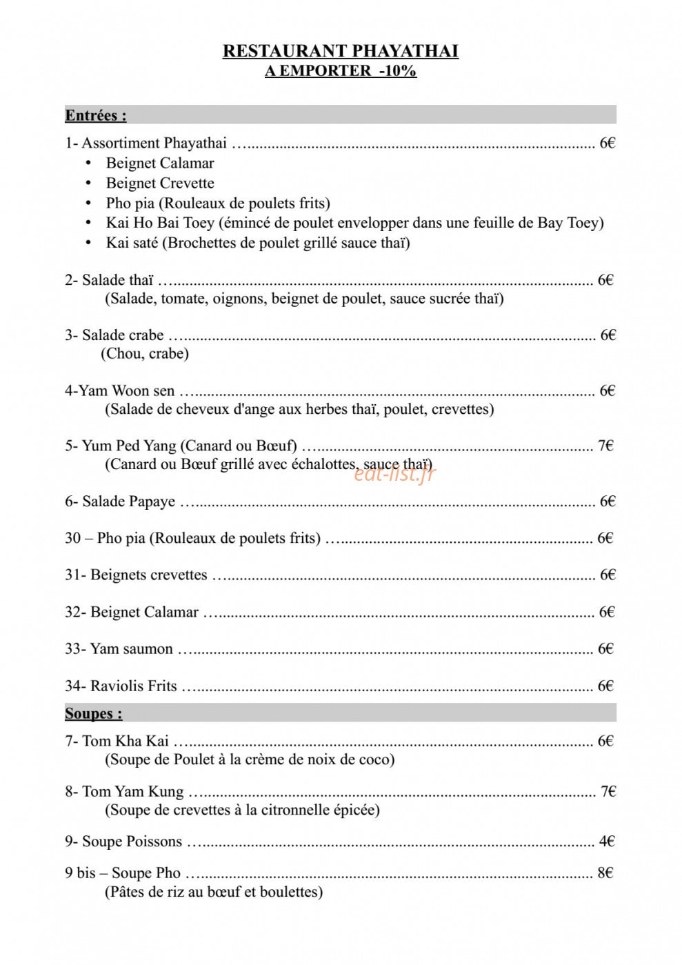 Phayathai — carte page 1