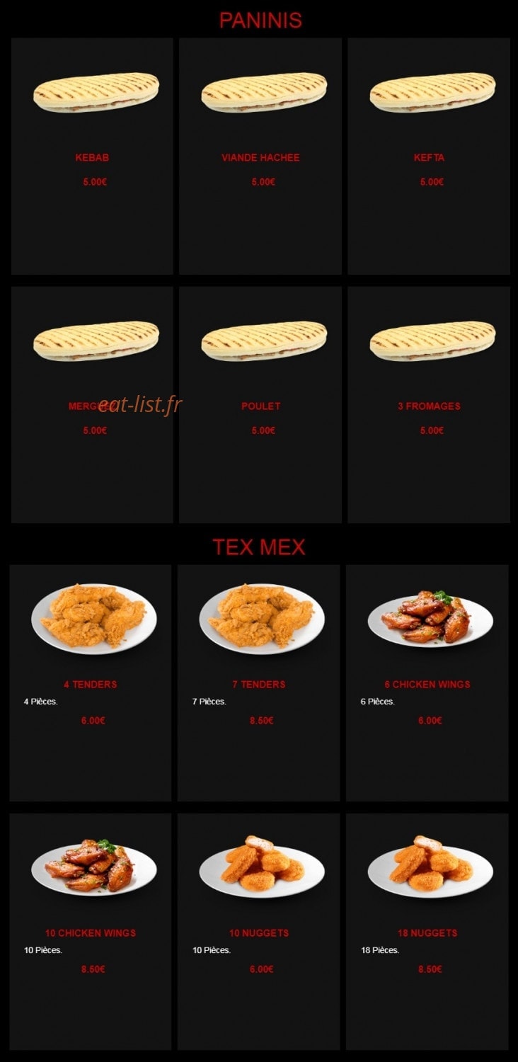 Tacos Gratiné — carte page 3