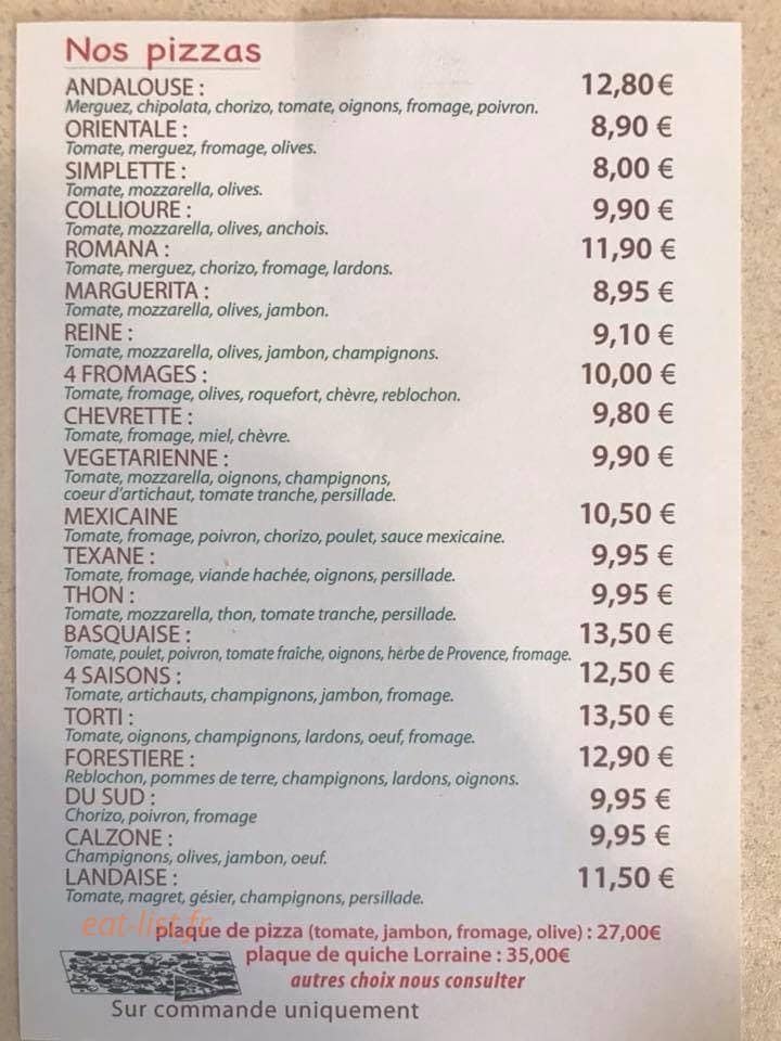 Saveurs Gourmandes — carte page 2