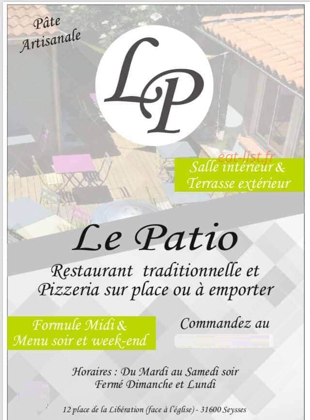 Le Patio — carte page 1