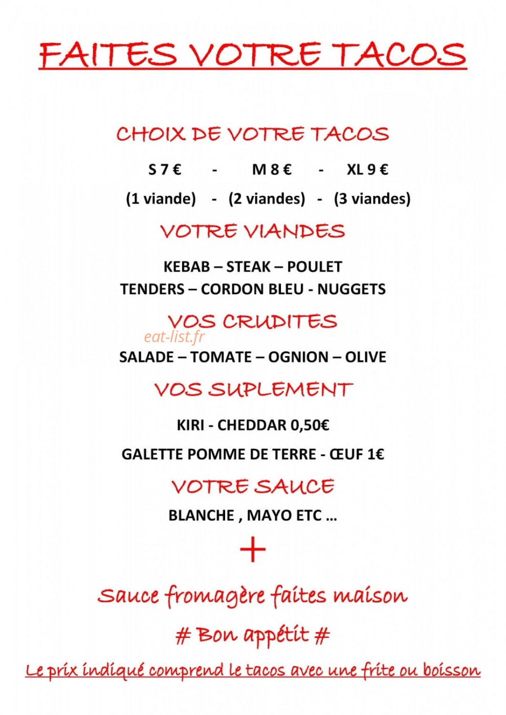 O'Rif Kebab — carte page 2