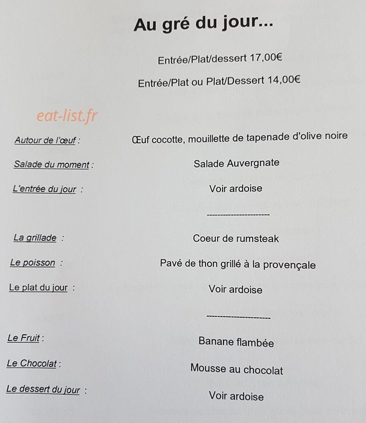 Au gré des envies — carte page 1