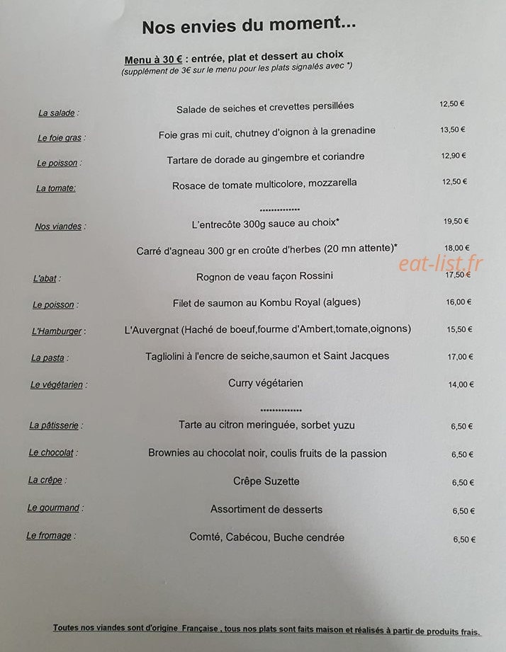 Au gré des envies — carte page 2