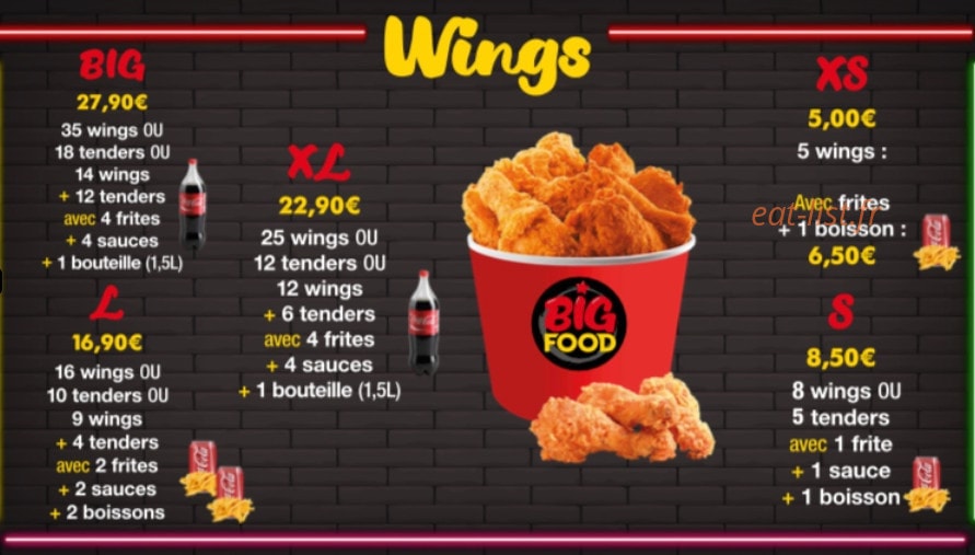 Big food — carte page 5