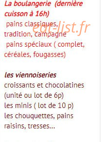 Le Panier des Saveurs — carte page 2