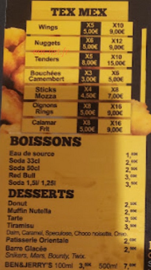 Villa tacos burger — carte page 6