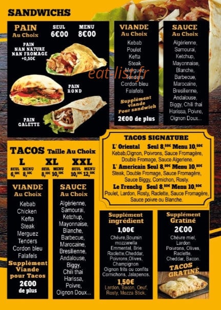 Villa tacos burger — carte page 4