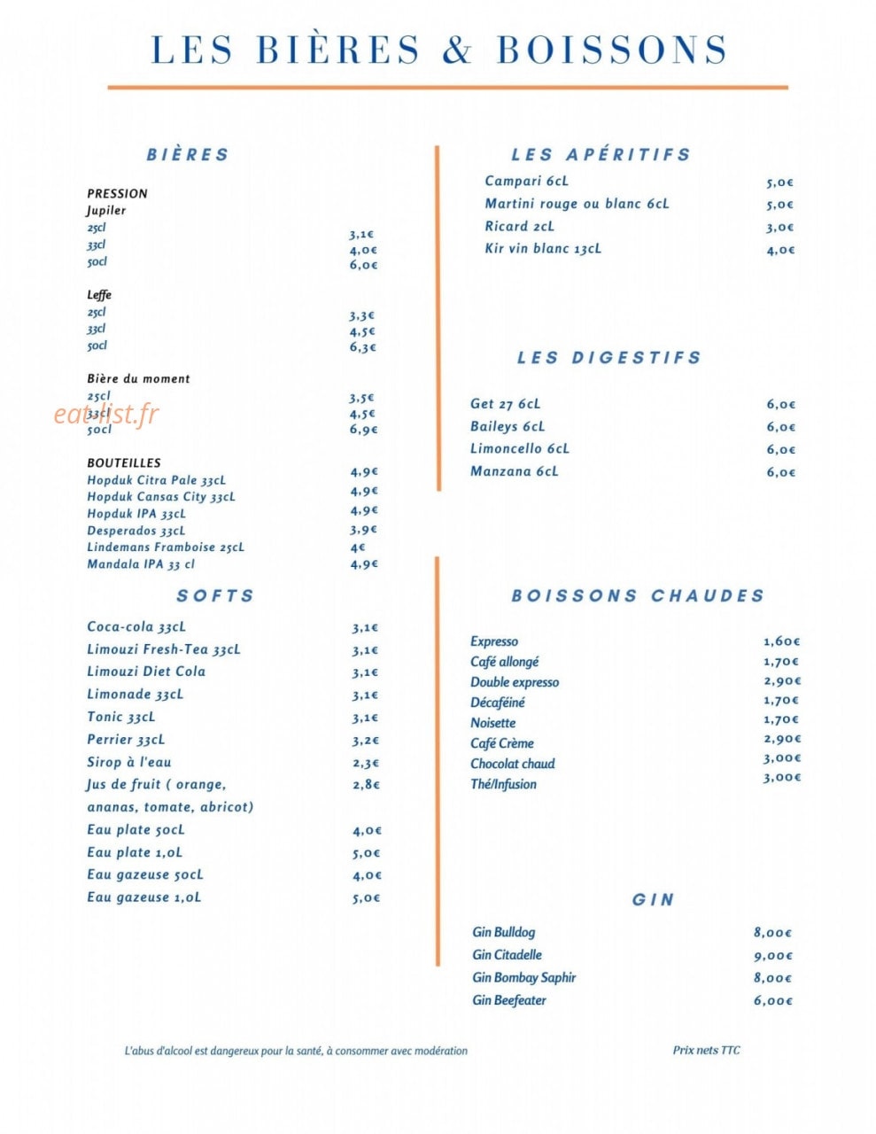 pizzeria AU TELO — carte page 5