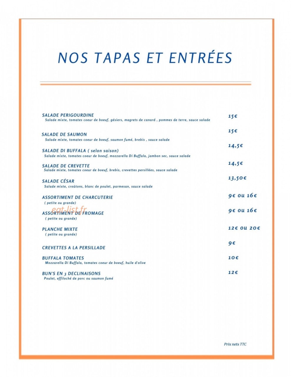 pizzeria AU TELO — carte page 2