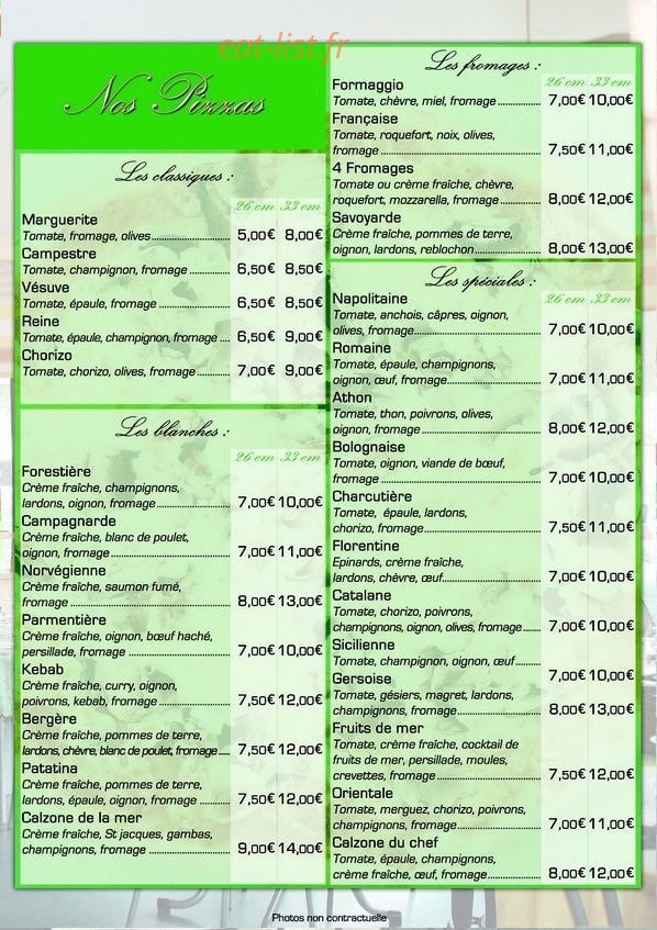 La calzone — carte page 3