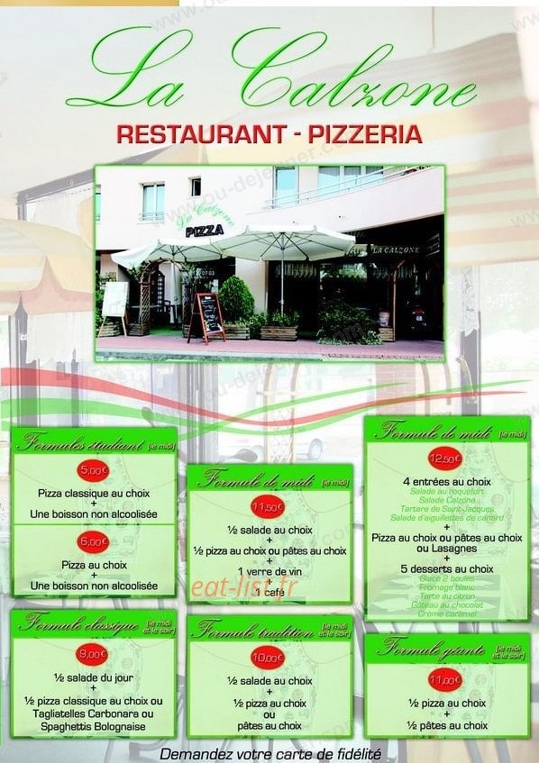 La calzone — carte page 1