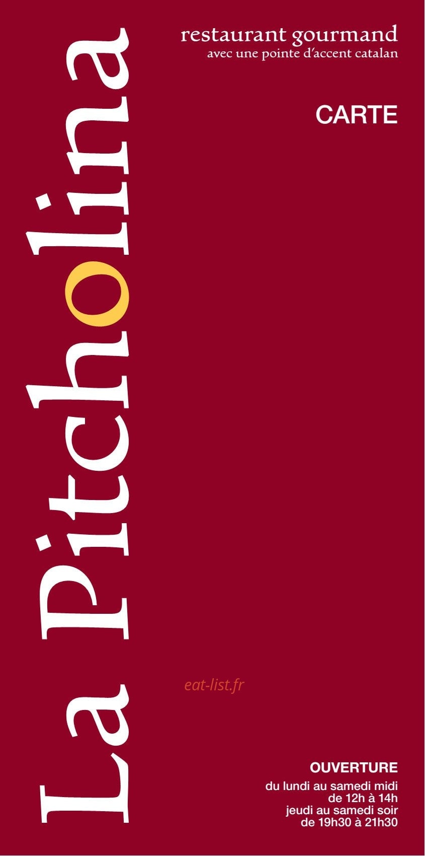 La Pitcholina — carte page 1