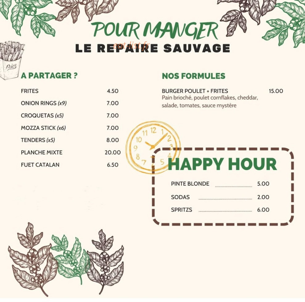 Le Repaire Sauvage — carte page 1