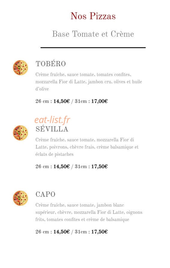 Pizzas Massima — carte page 3