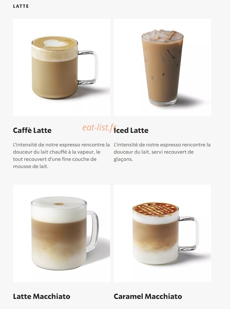 Starbucks Coffee — carte page 16