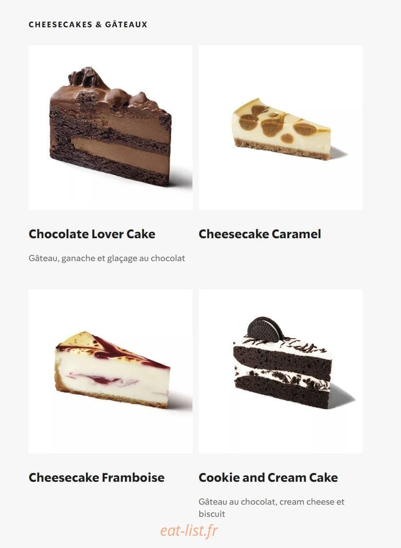 Starbucks Coffee — carte page 10
