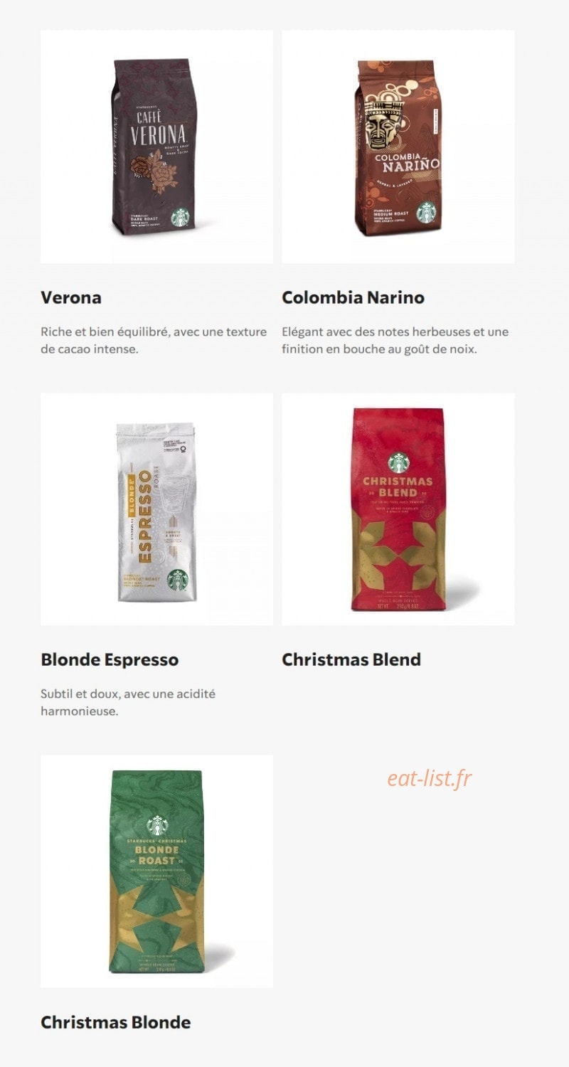 Starbucks Coffee — carte page 15