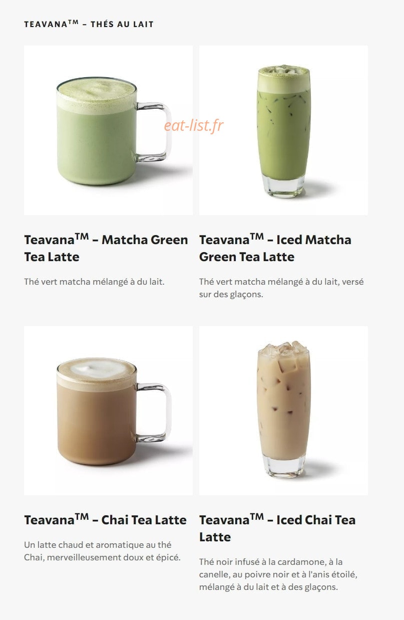 Starbucks Coffee — carte page 27
