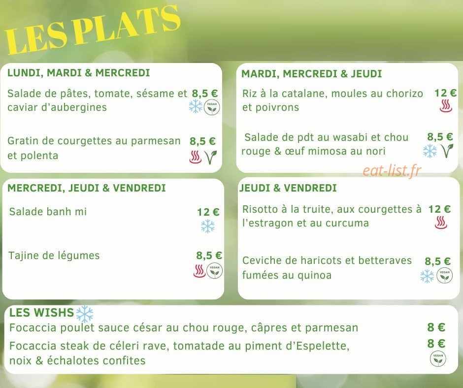 Un Zest' de Saison — carte page 1
