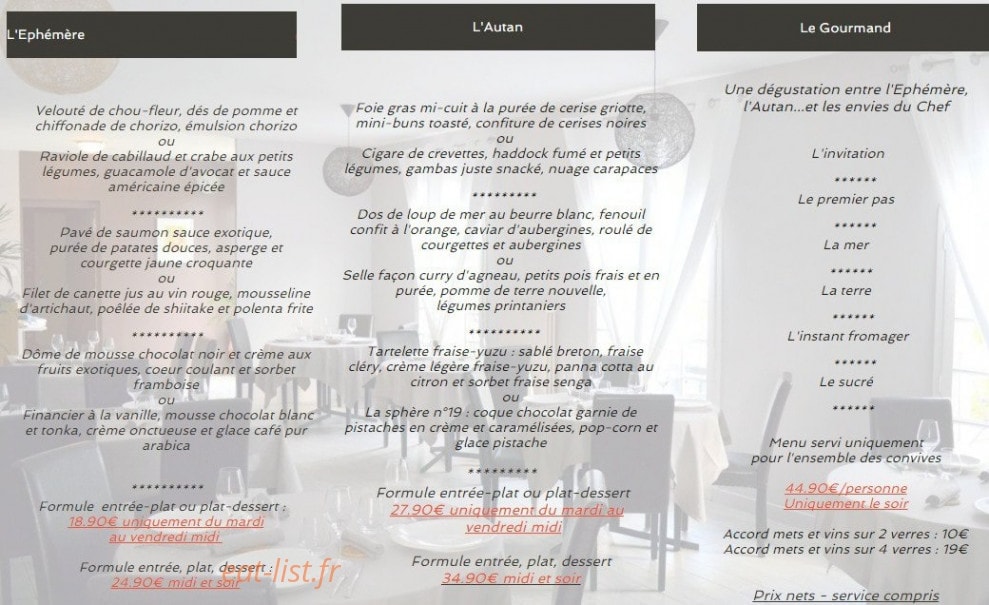 Autan Gourmand — carte page 1