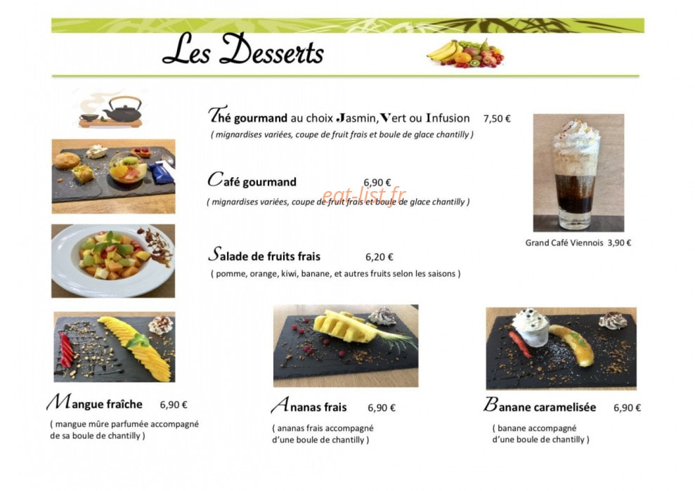 Bambou et Saveurs — carte page 4