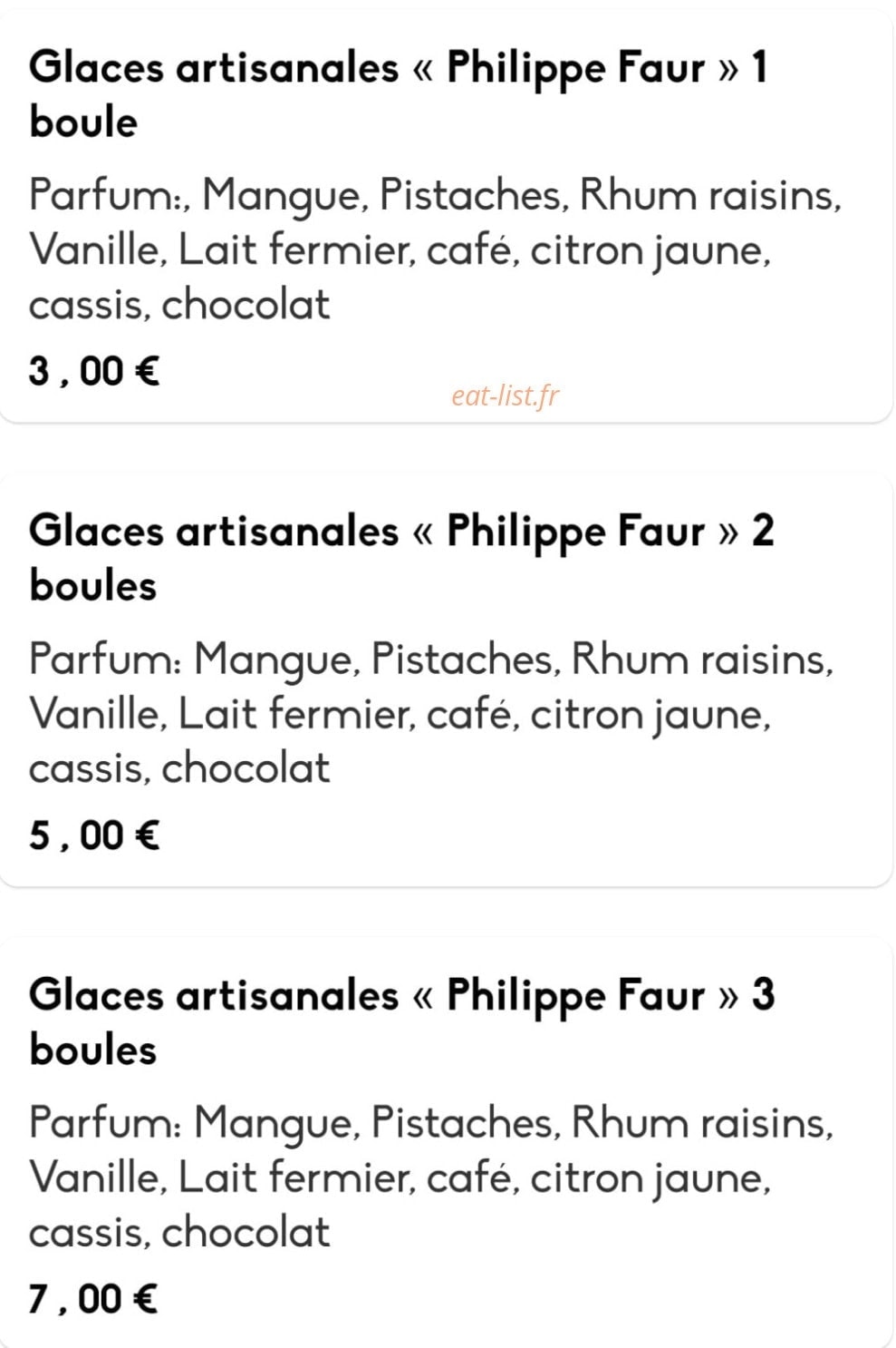Bistrot & Compagnie — carte page 16
