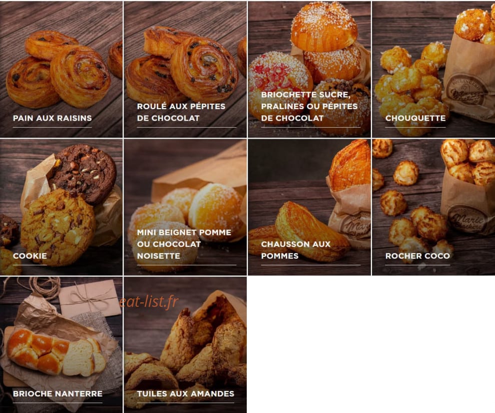 Boulangerie Marie Blachère — carte page 4