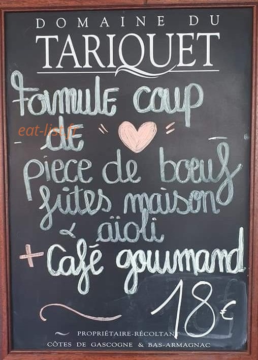 Brasserie Saint Jacques — carte page 1