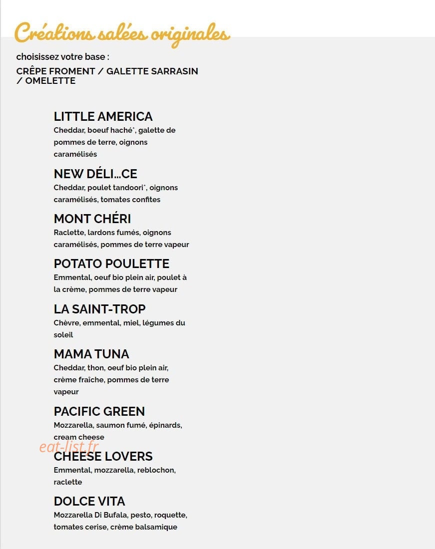 Crêpe Touch — carte page 2