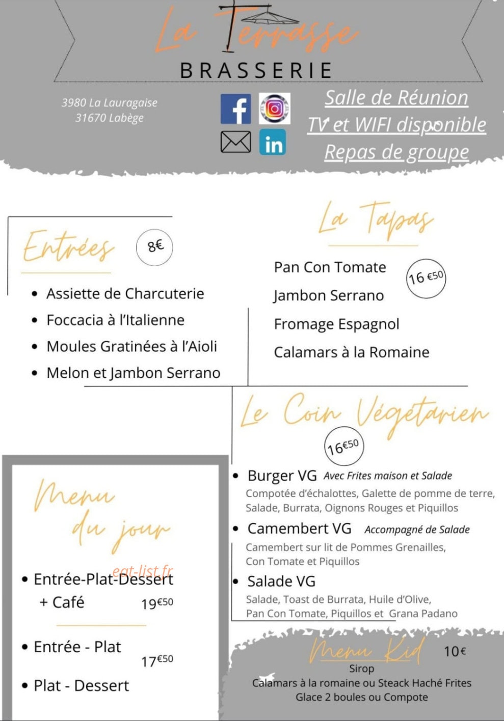 La Terrasse — carte page 1