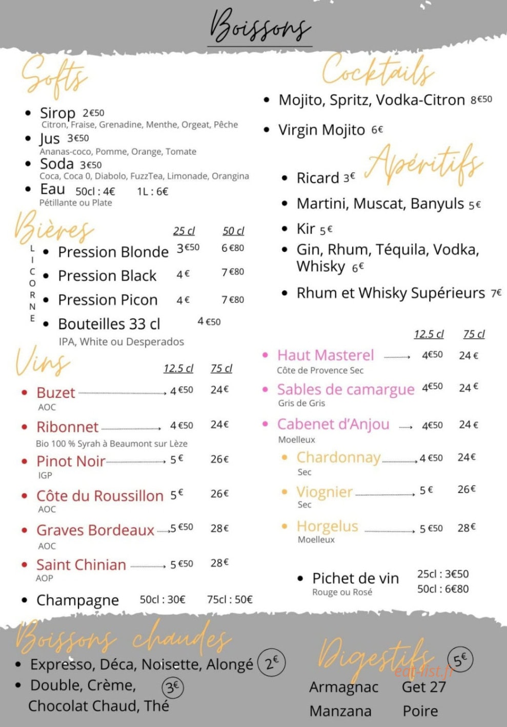 La Terrasse — carte page 4