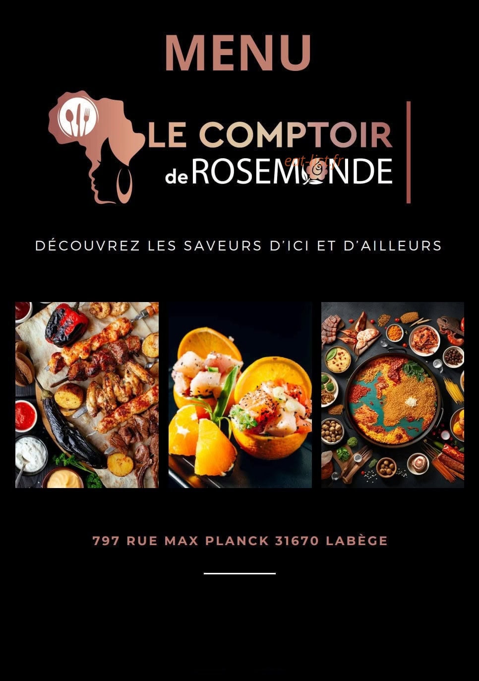 Le comptoir de rosemonde — carte page 1