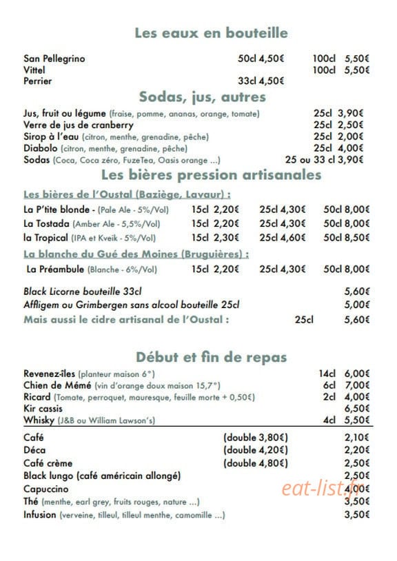 Le Grand Méchant Goût — carte page 7