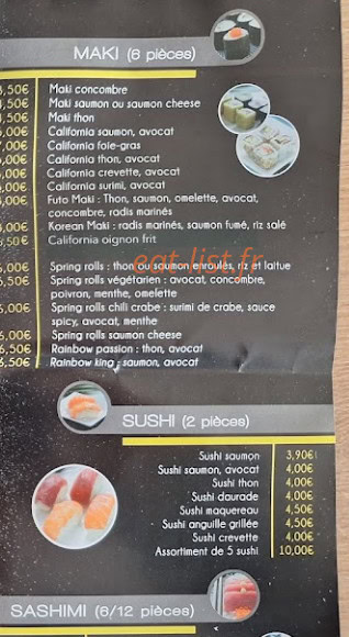 Sake Sushi — carte page 3
