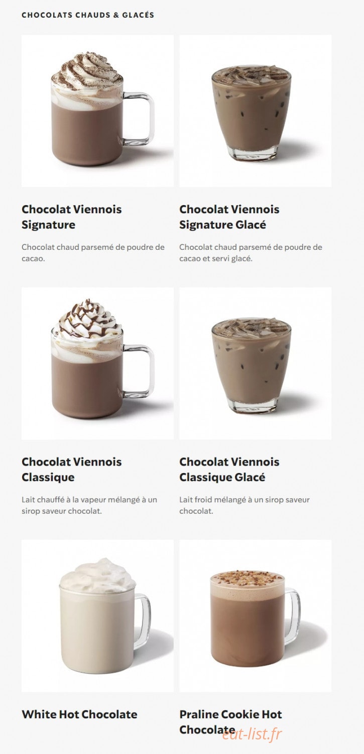 Starbucks Coffee — carte page 22