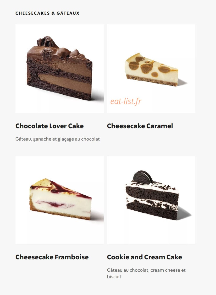 Starbucks Coffee — carte page 10