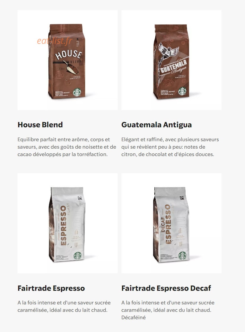 Starbucks Coffee — carte page 14