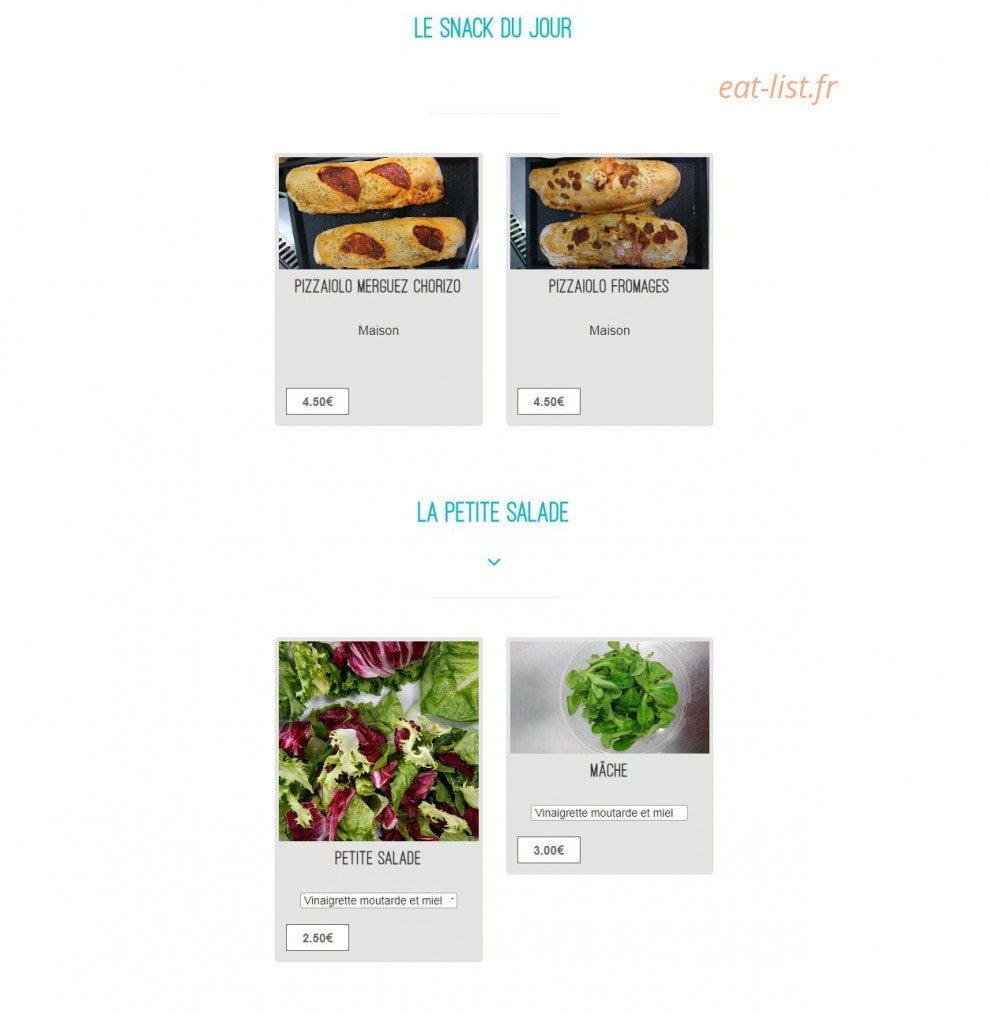 Fresh Cooking — carte page 3