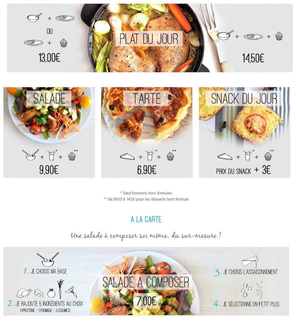 Fresh Cooking — carte page 1
