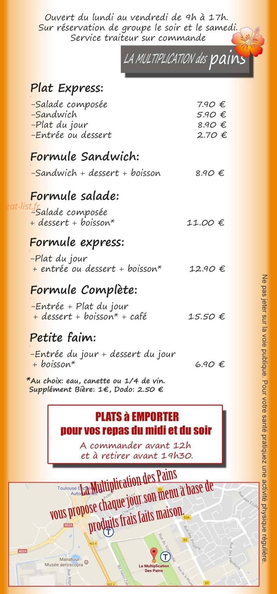 La Multiplication des Pains — carte page 1